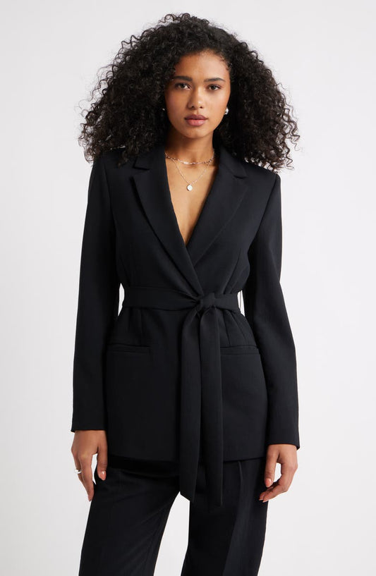 The Curator Tie Waist Blazer