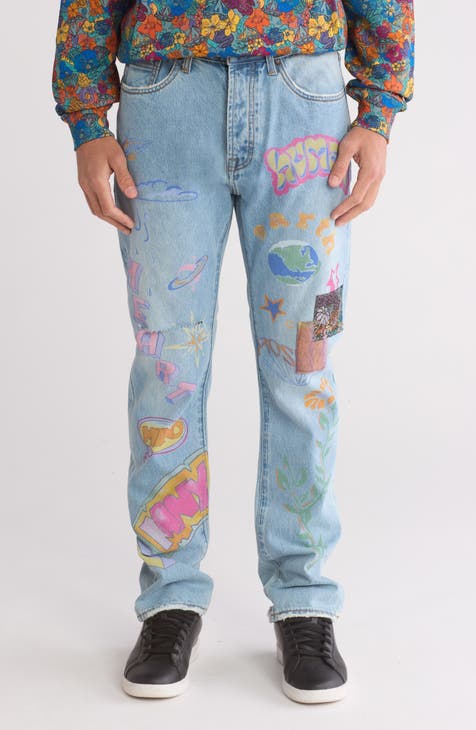 7 Jeans MNY con estampado gráfico de corazones (Estelar medio)