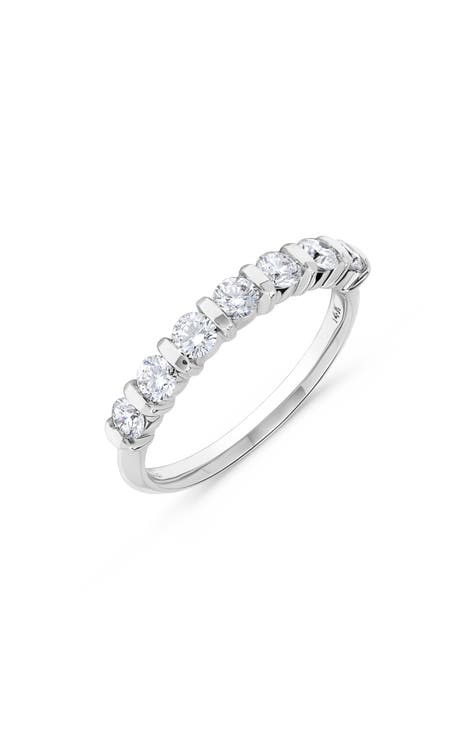 Anillo de diamantes engastados en oro de 14 quilates - 0,75 ctw