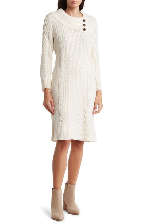 Vestido suéter de manga larga