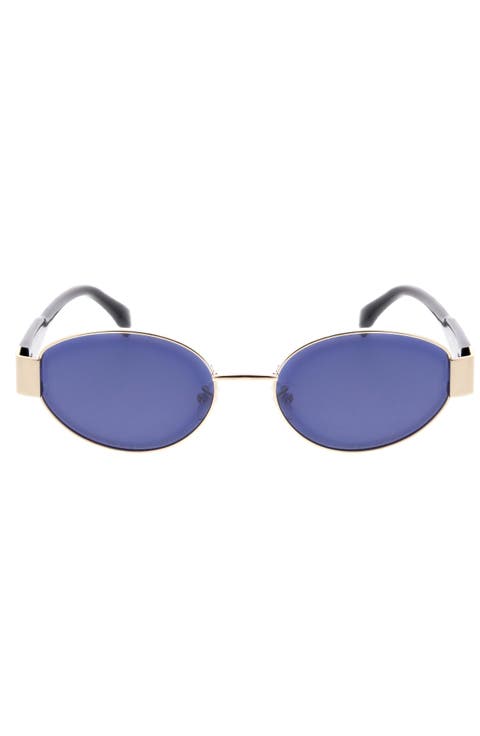 65mm Metal Oval Sunglasses