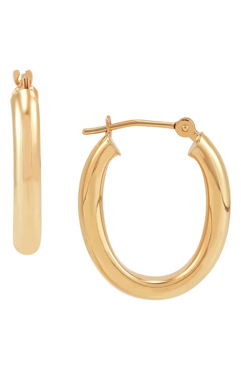 Oval Hoop Earrings