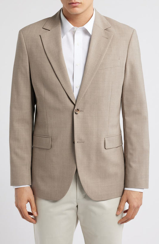Henrik Trim Fit Solid Stretch Wool Suit Jacket (Regular, Big & Tall)