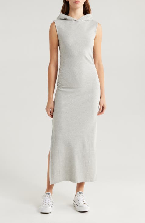 Vestido midi con capucha