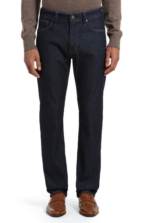 Jeans de pierna recta Courage (Estructura profunda) (Normal y alto)