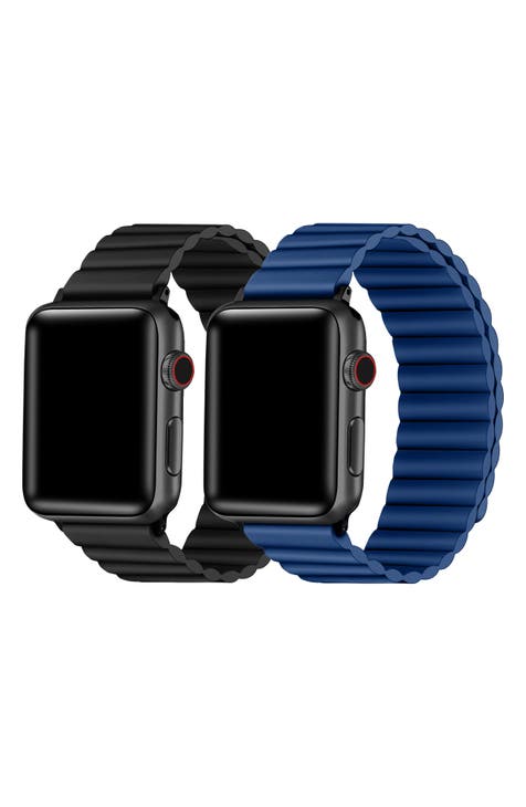 Paquete de 2 correas de silicona para Apple Watch