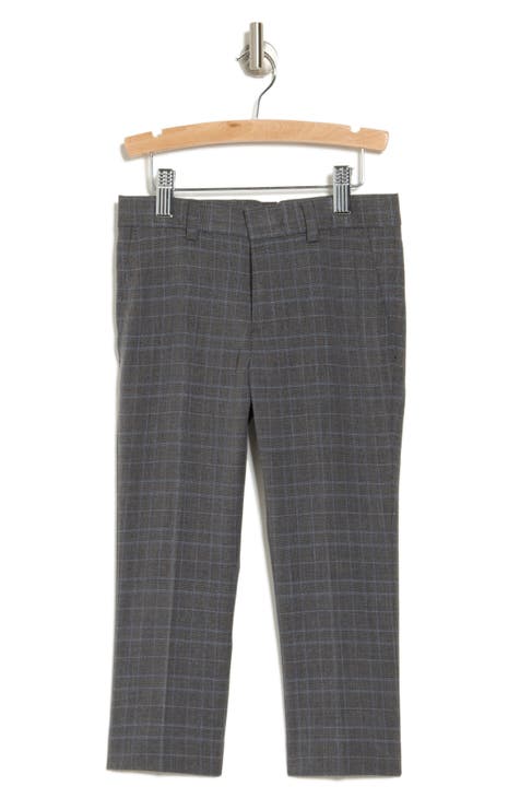 Pantalón de cuadros grises para niños (niño grande)