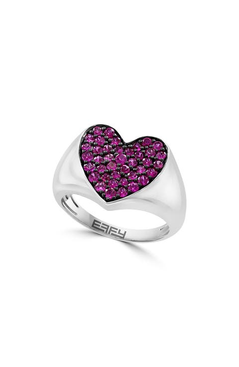 Pavé Ruby Heart Ring