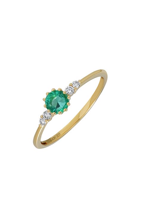 Anillo de diamantes y esmeraldas de oro de 18 quilates El Mar (Exclusivo Nordstrom)