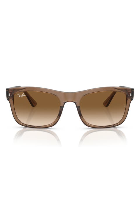 56mm Polarized Gradient Square Sunglasses