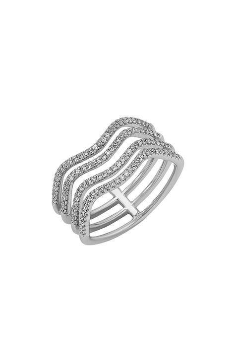 Anillo Ola de Diamantes - 0,34 ctw (Exclusivo Nordstrom)