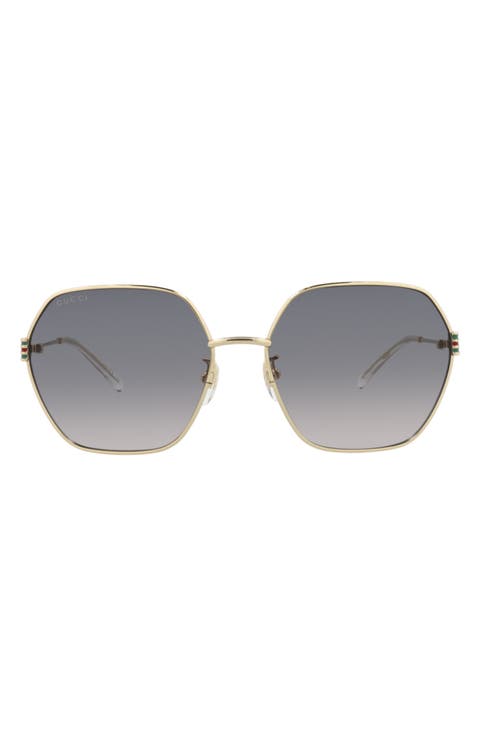 60mm Geometric Sunglasses