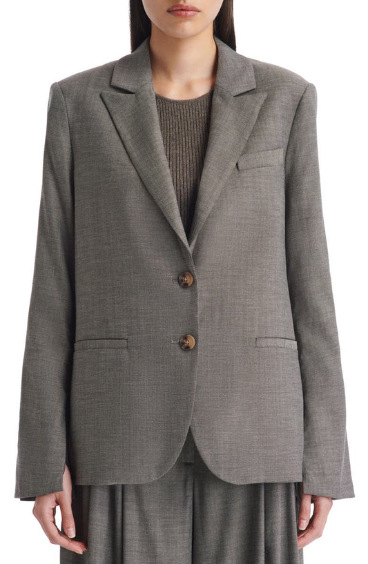 Wool Blend Boyfriend Blazer