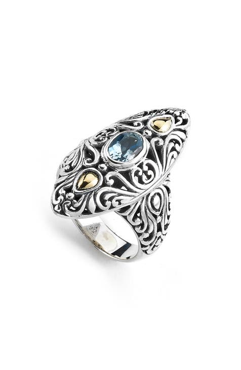 Anillo marquesa bicolor