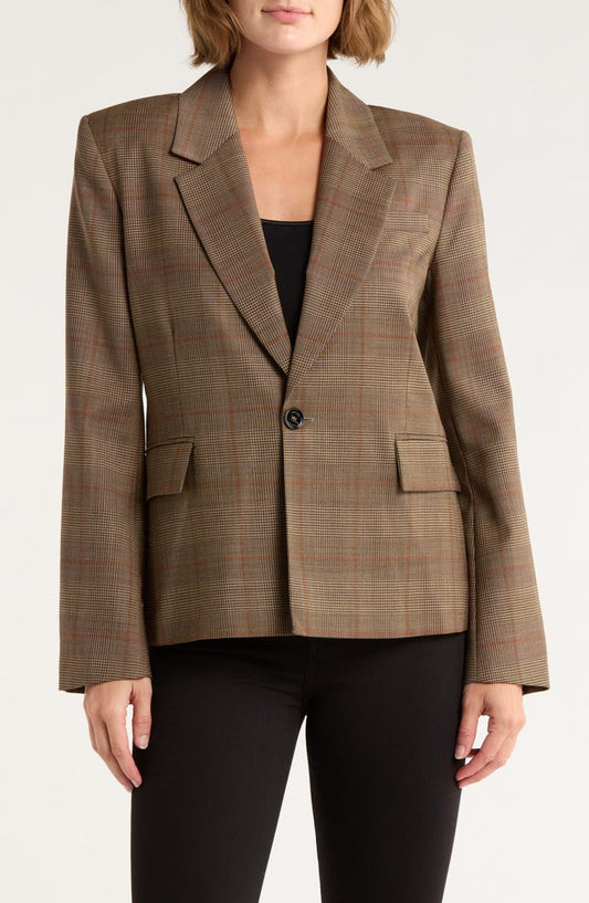 Single Button Virgin Wool Blazer