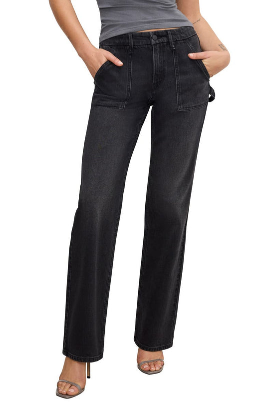 Good Icon High Waist Straight Leg Carpenter Jeans