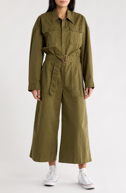 Utility Crop Wide Leg Jumpsuit