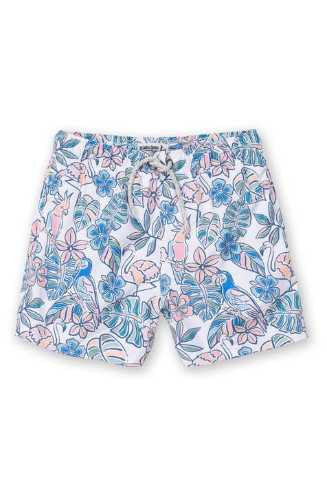 Bañador Parrots Print Volley para niños (niño pequeño)