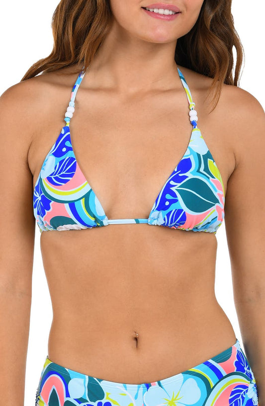 Hibiscus Triangle Bikini Top