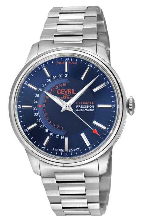 Reloj de pulsera automático suizo Guggenheim, 44 mm