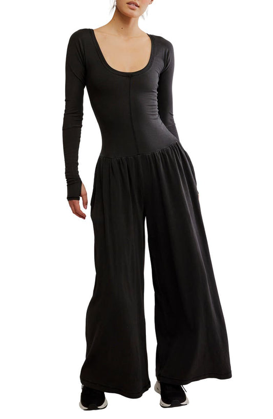 FP Movement Hot Shot Wide Leg Long Sleeve Jumpsuit