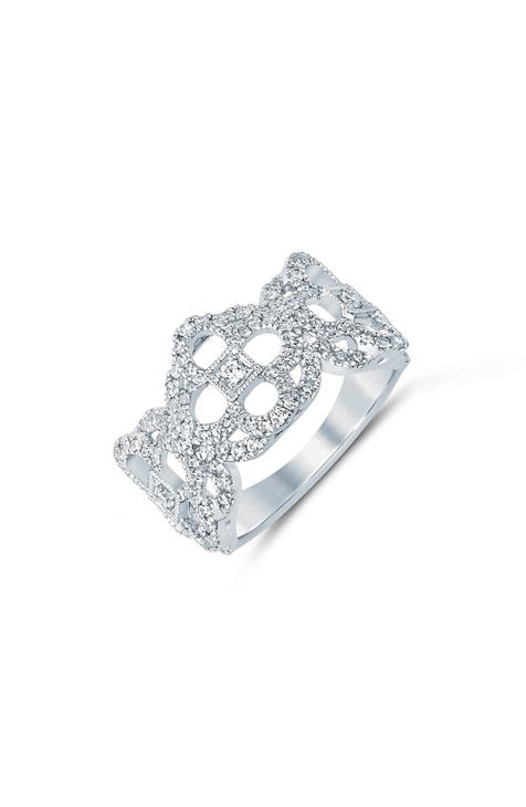 Anillo con banda de diamantes - 0,75ct.