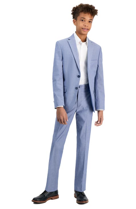 Traje sólido de dos piezas para niños (niño grande)