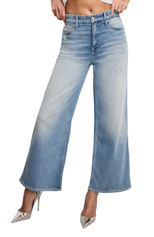 Good Skate Ankle Wide Leg Jeans (Indigo 958) (Regular & Plus)