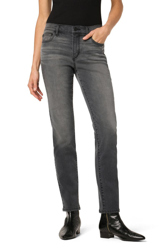 Mid Rise Straight Leg Jeans