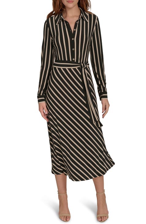 Vestido midi de manga larga