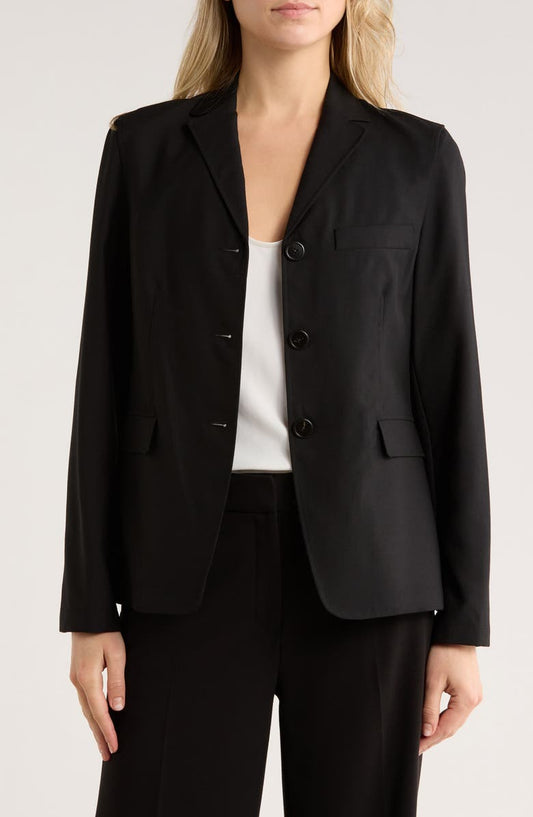 Notch Lapel Wool Blazer