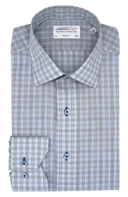 Trim Fit Long Sleeve Perfect Button Front Dress Shirt