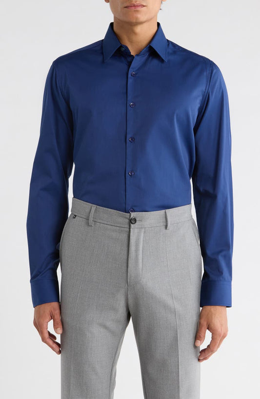 Solid Slim Fit Dress Shirt