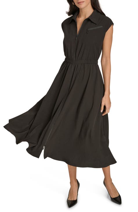 Vestido camisero con mangas japonesas