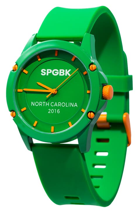 Reloj con correa de silicona Massey Hill, 44 mm