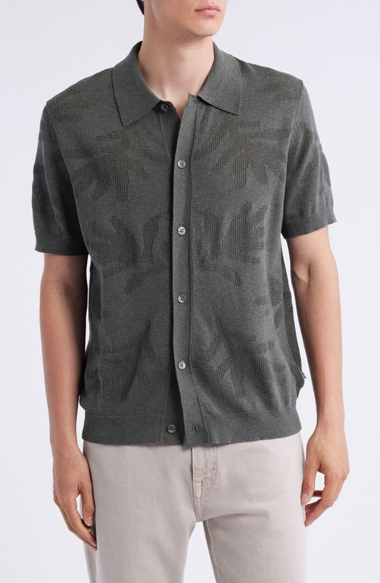Thor 6686 Short Sleeve Organic Cotton Polo Cardigan