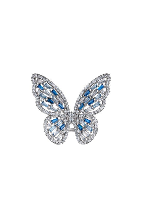 Cubic Zirconia Butterfly Ring