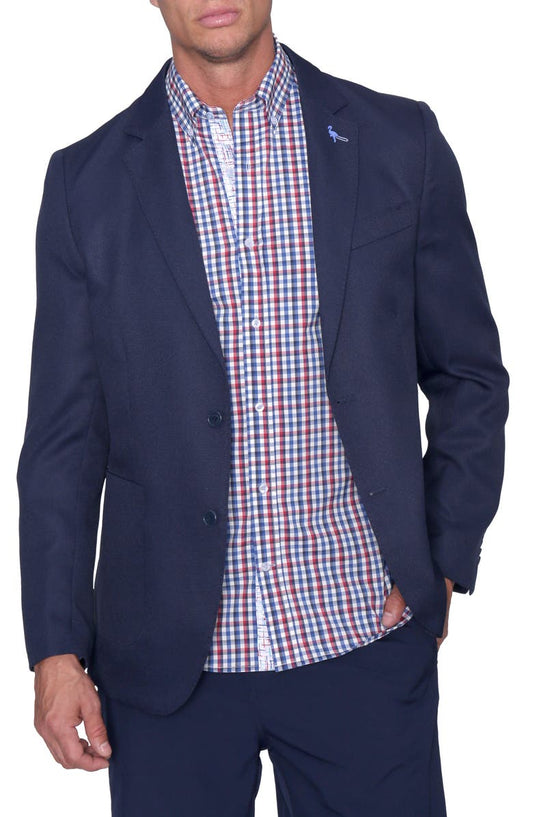 Classic Textured Blue Blazer