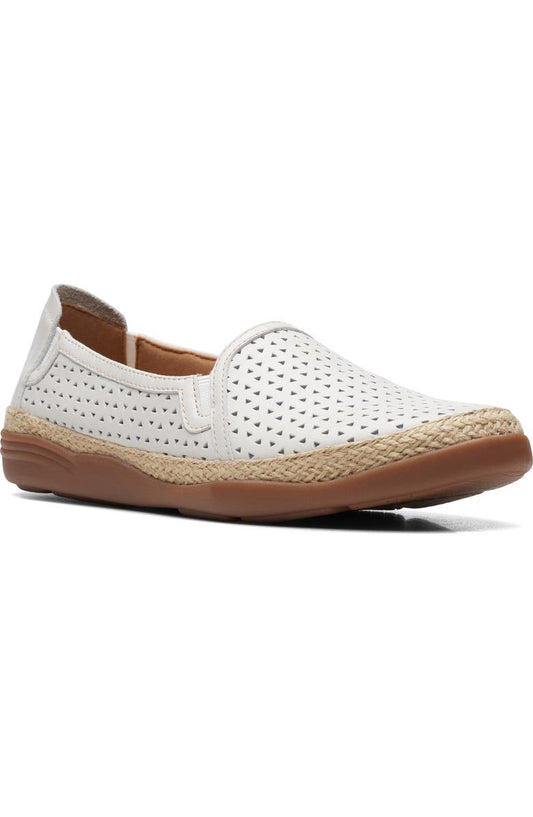 Elaina Ruby Laser Cut Espadrille Flat - Wide Width Available (Women)