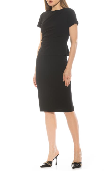Vestido midi con cuello joya Robin