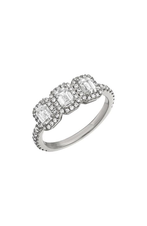 Anillo Gatsby de oro de 18 quilates con diamantes