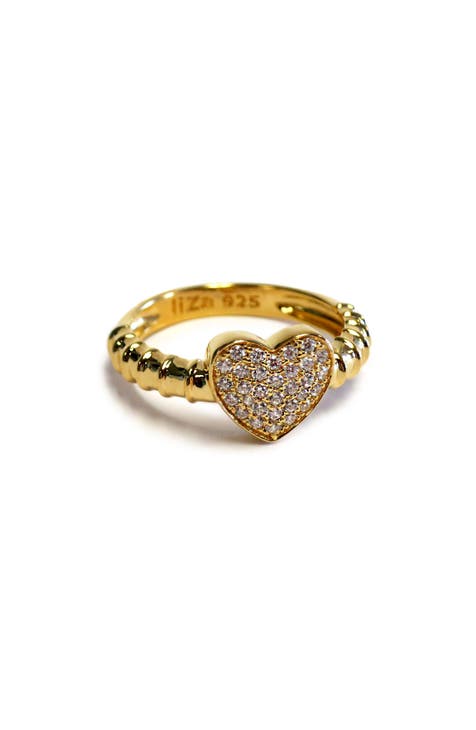 Anillo Corazón Pavé CZ
