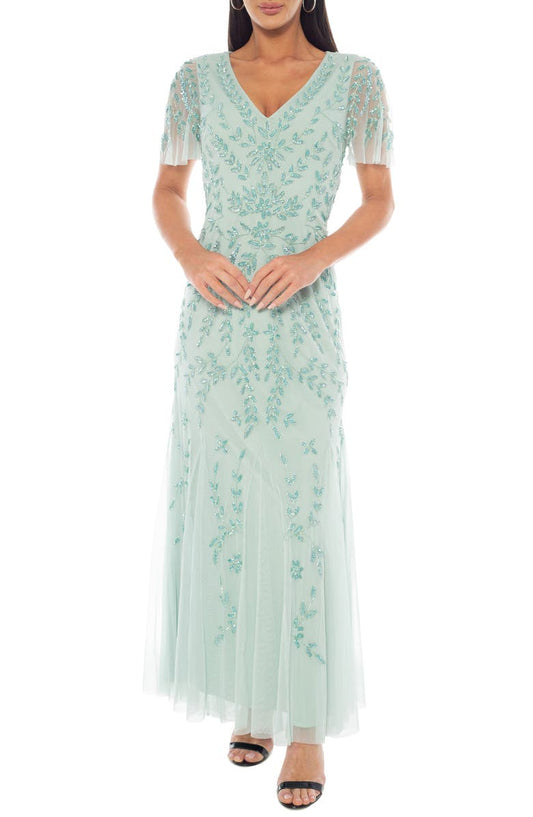 Beaded Mesh Dress