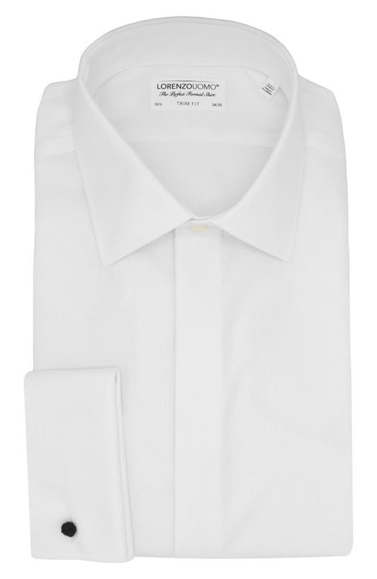 Cotton Tuxedo Trim Fit Dress Shirt