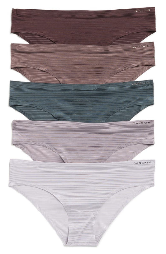 5-Pack Bonded Shadow Stripe Bikinis
