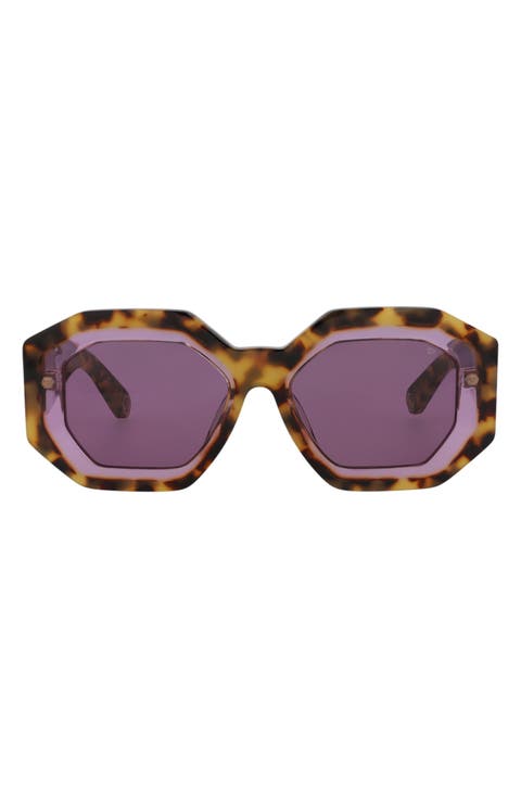 53mm Geometric Sunglasses