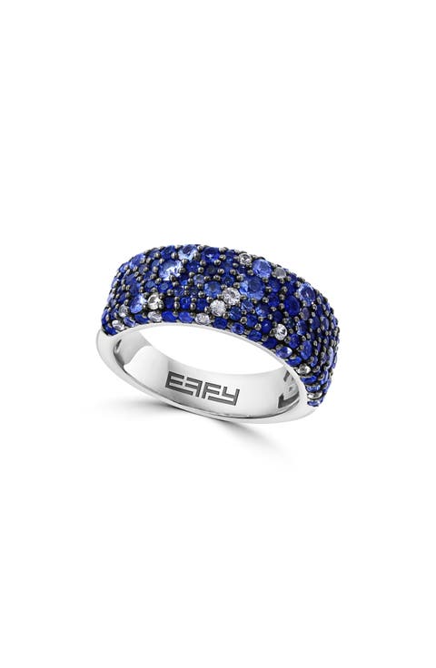Sapphire & White Sapphire Ring