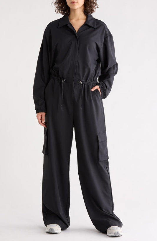 Long Sleeve Cargo Jumpsuit