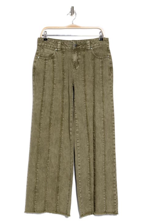 Vaqueros de pierna ancha con costuras