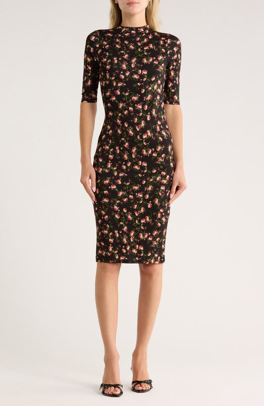 Delora Floral Body-Con Dress